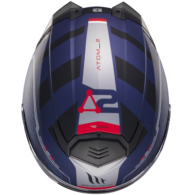 Klappbarer Motorradhelm MT Atom 2 SV Destiny mattblau-schwarz