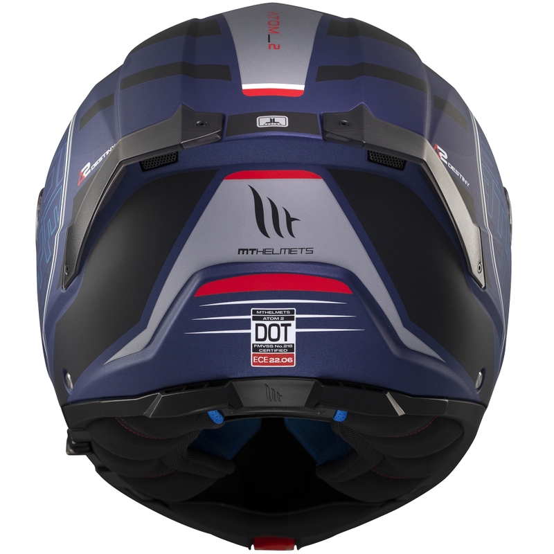Klappbarer Motorradhelm MT Atom 2 SV Destiny mattblau-schwarz
