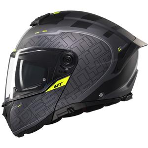 Klappbarer Motorradhelm MT Atom 2 SV Destiny mattschwarz-grau