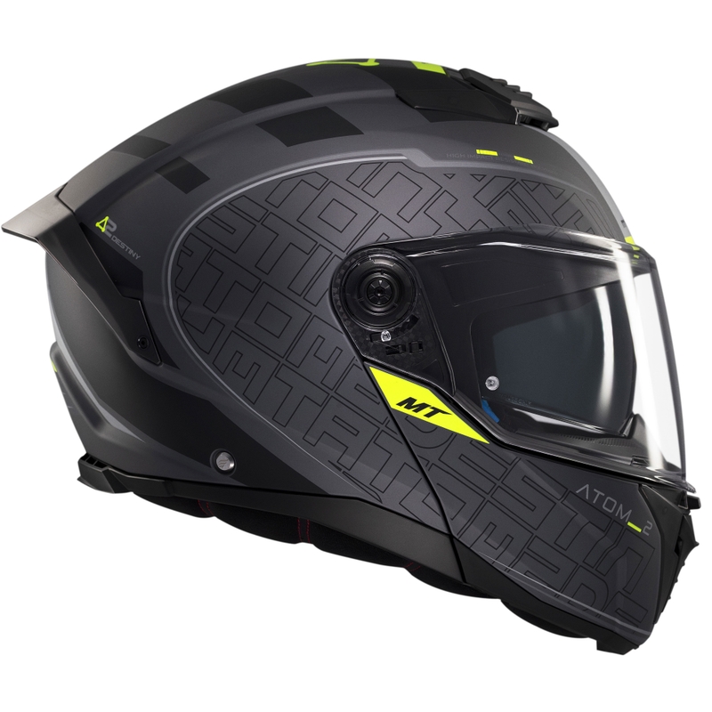 Klappbarer Motorradhelm MT Atom 2 SV Destiny mattschwarz-grau