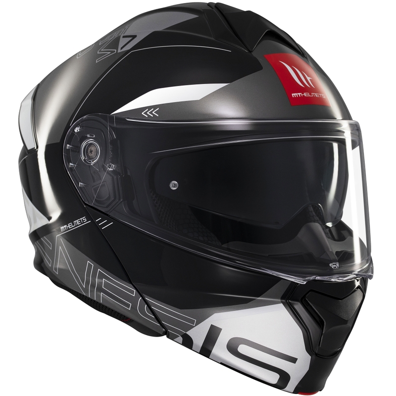 Modularer Motorradhelm MT Genesis SV Atempo schwarz-grau