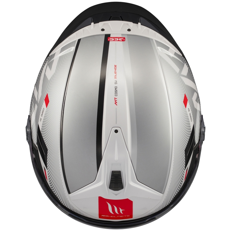 Offener Motorradhelm MT Cosmo SV Silence weiß-grau