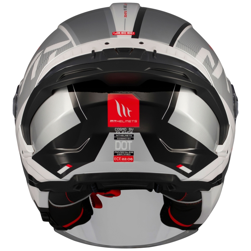 Offener Motorradhelm MT Cosmo SV Silence weiß-grau