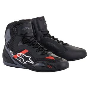 Motorradstiefel Alpinestars Faster 3 Rideknit Schwarz-Grau-Rot