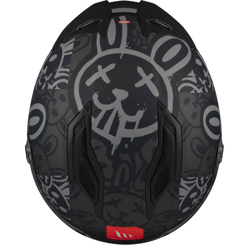 Integrierter Motorradhelm MT Stinger 2 RAM F1 schwarz-grau