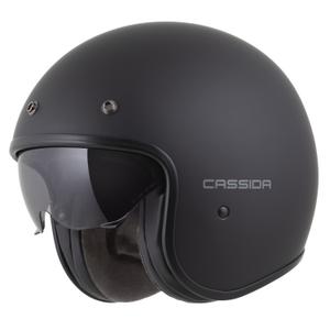 Motorradhelm Cassida Oxygen 2.0 Solid Mattschwarz-Dunkelgrau