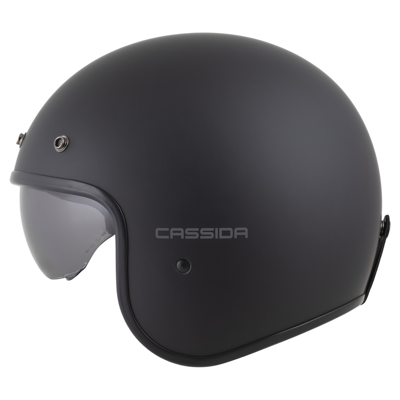 Motorradhelm Cassida Oxygen 2.0 Solid Mattschwarz-Dunkelgrau