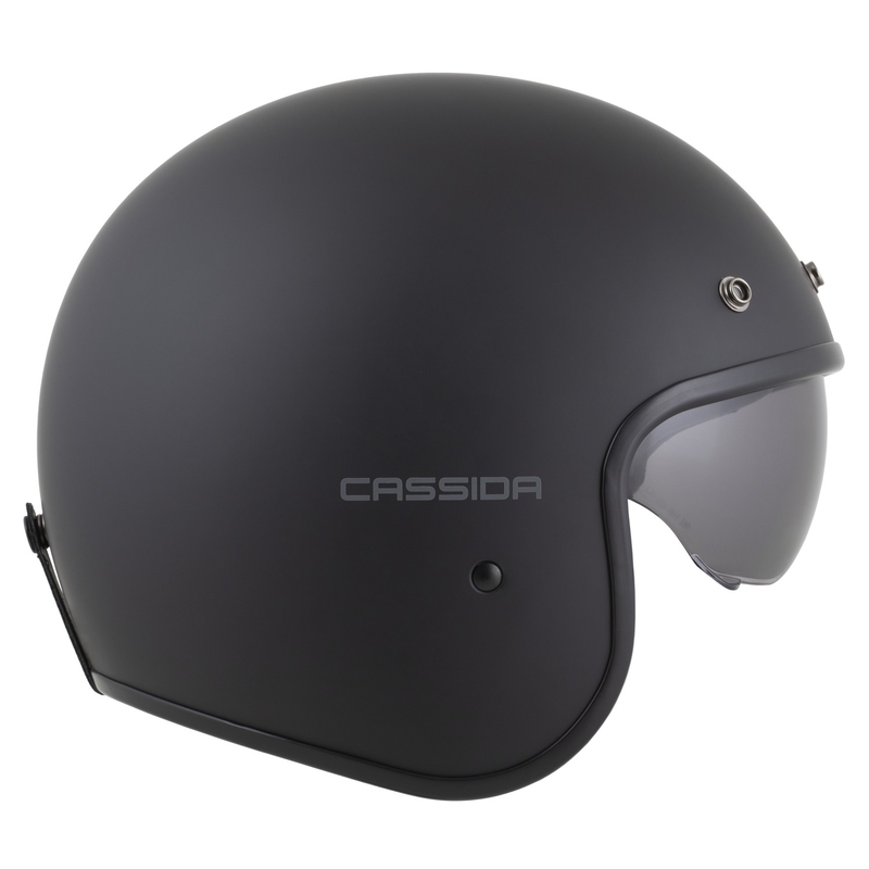 Motorradhelm Cassida Oxygen 2.0 Solid Mattschwarz-Dunkelgrau
