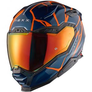 Nexx X.WST3 B-Side Integralhelm Motorrad blau-orange