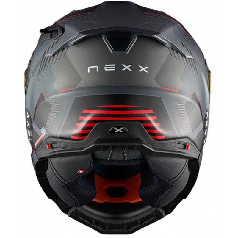 Integrierter Motorradhelm Nexx X.WST3 Fluence grau-rot Ausverkauf