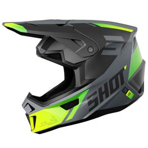 Motocross-Helm Shot Lite Ultra matt fluogelb