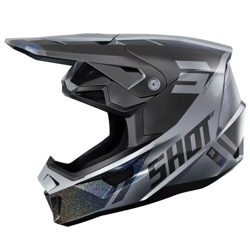Motocross-Helm Shot Lite Ultra matt holografisch