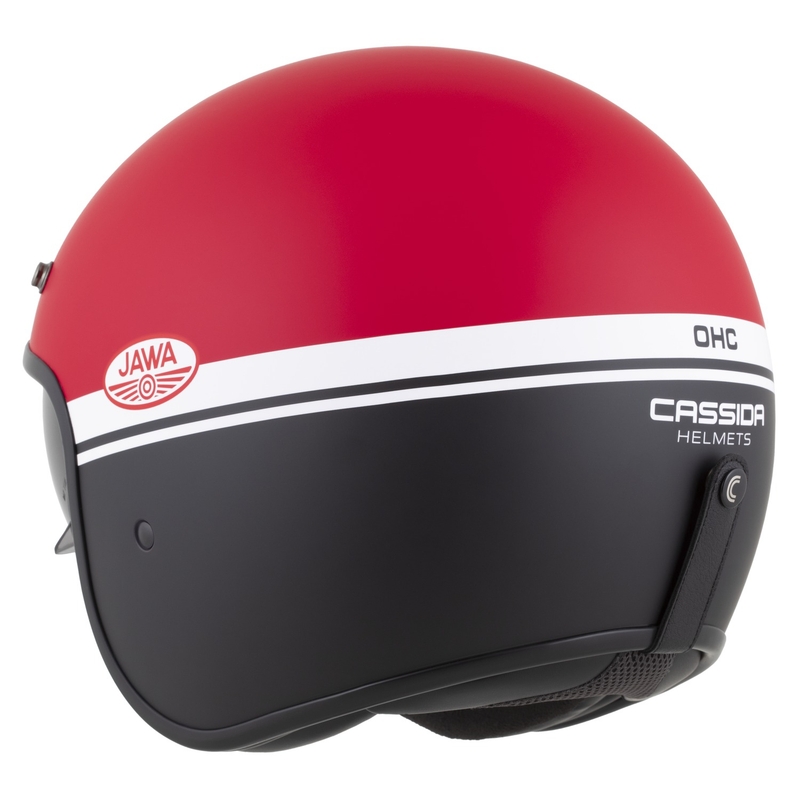 Jethelm Cassida Oxygen 2.0 Jawa OHC matt rot-schwarz-weiß