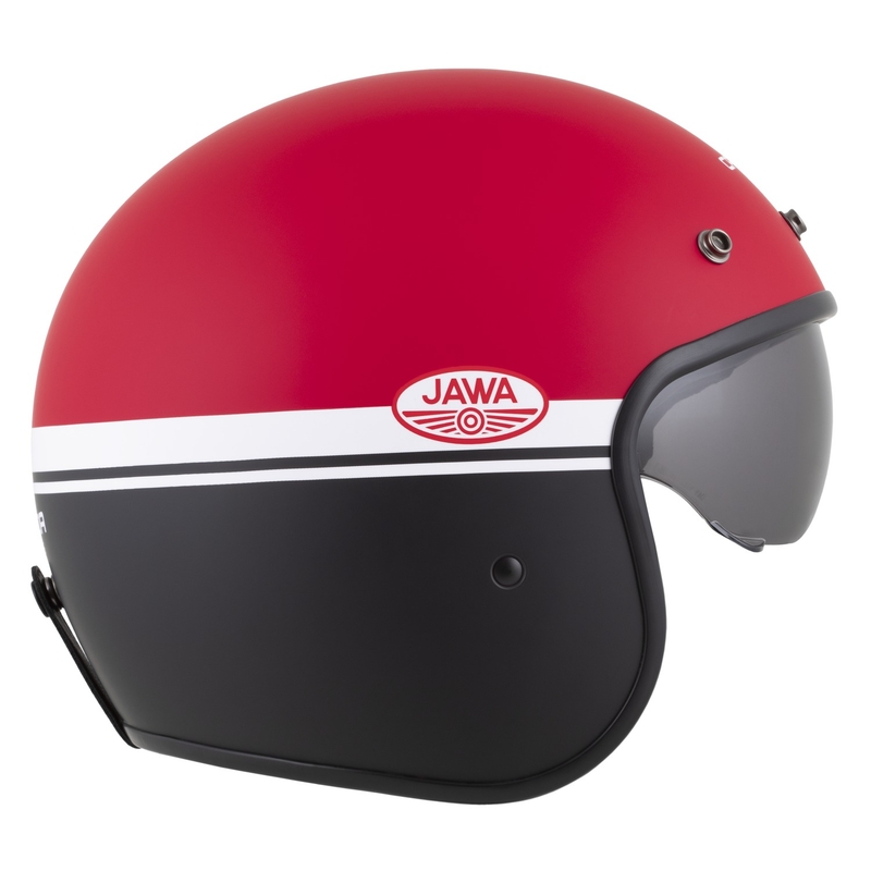 Jethelm Cassida Oxygen 2.0 Jawa OHC matt rot-schwarz-weiß