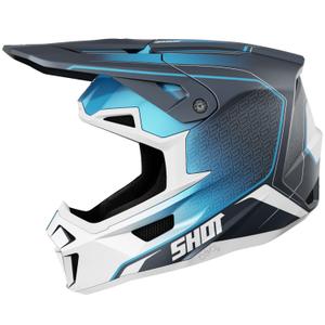 Motocross-Helm Shot Lite Challenger mattblau