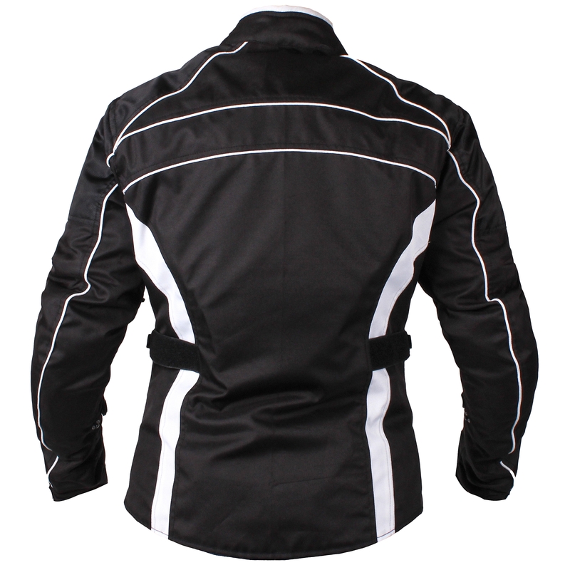 Women's Basic Schwarz-Weiß Motorradjacke Ausverkauf