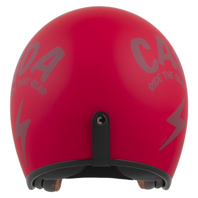 Cassida Oxygen 2.0 Gear Motorradhelm mit offenem Gesicht Mattrot-Dunkelrot