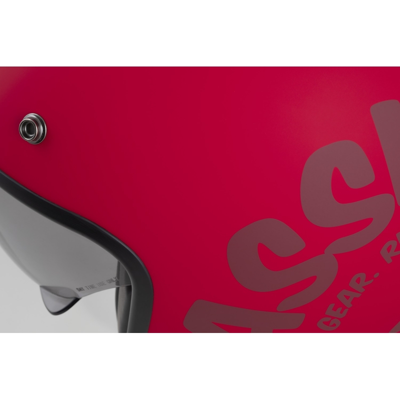 Cassida Oxygen 2.0 Gear Motorradhelm mit offenem Gesicht Mattrot-Dunkelrot
