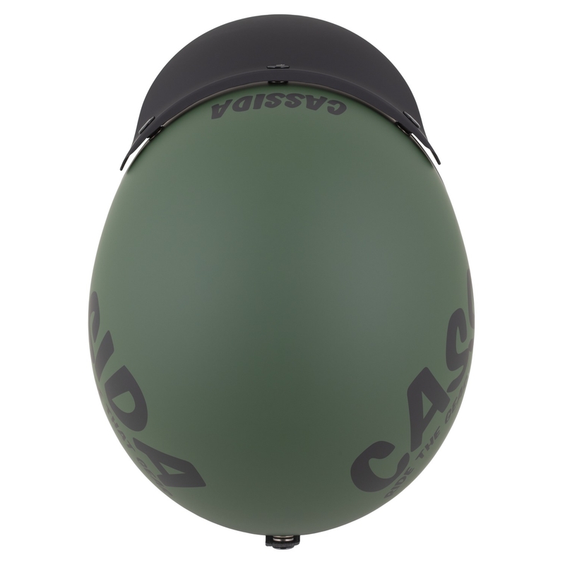 Cassida Oxygen 2.0 Gear Motorradhelm mit offenem Gesicht Mattgrün-Schwarz