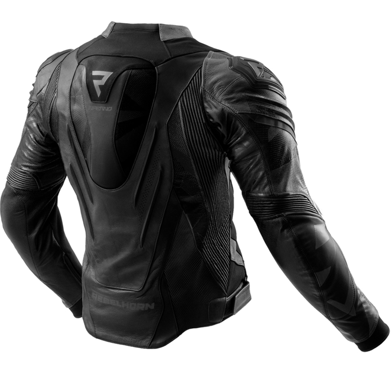 Leder-Motorradjacke Rebelhorn Inferno schwarz