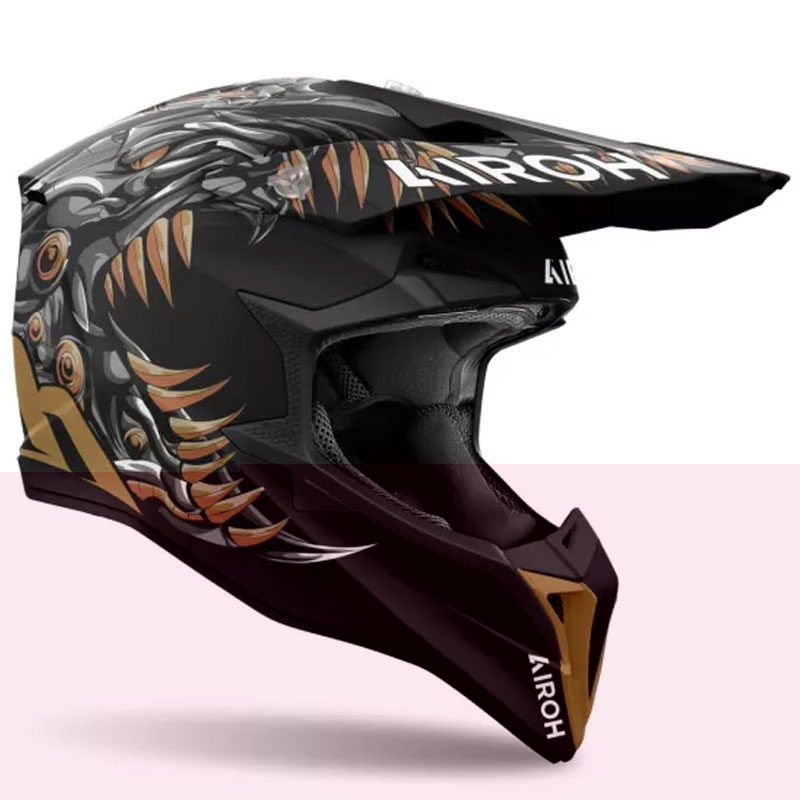 Airoh Wraaap Cyborg Motocrosshelm mattschwarz