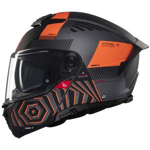 Klappbarer Motorradhelm MT Atom 2 SV Strange grau-schwarz-orange