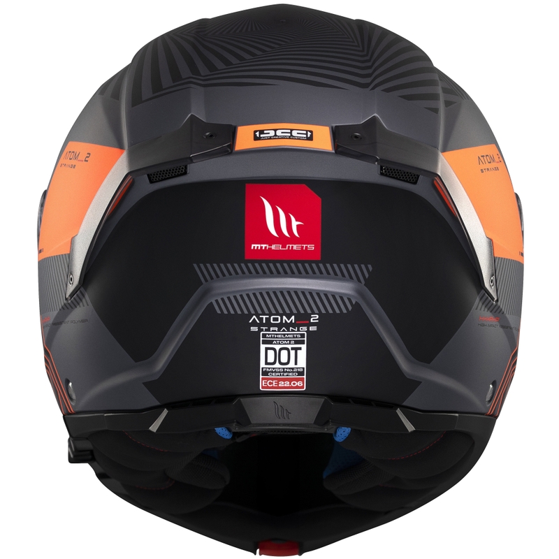 Klappbarer Motorradhelm MT Atom 2 SV Strange grau-schwarz-orange