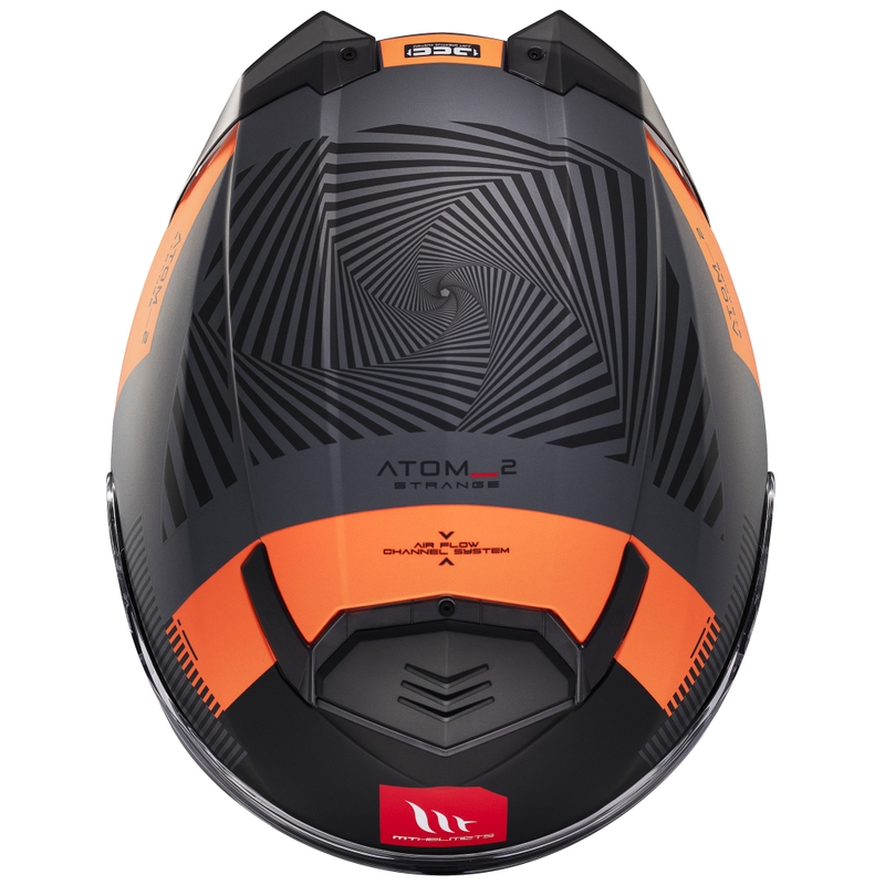 Klappbarer Motorradhelm MT Atom 2 SV Strange grau-schwarz-orange