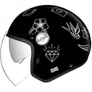 Offener Helm Nexx X.G30 Tattoo schwarz-weiß