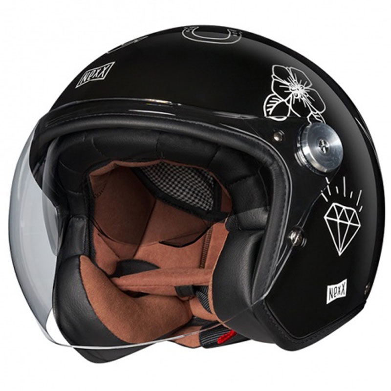 Offener Helm Nexx X.G30 Tattoo schwarz-weiß Ausverkauf