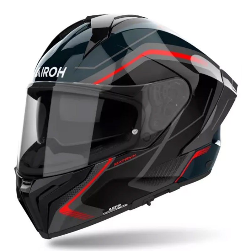 Airoh MATRYX Wide Integralhelm Motorrad schwarz-grau-rot