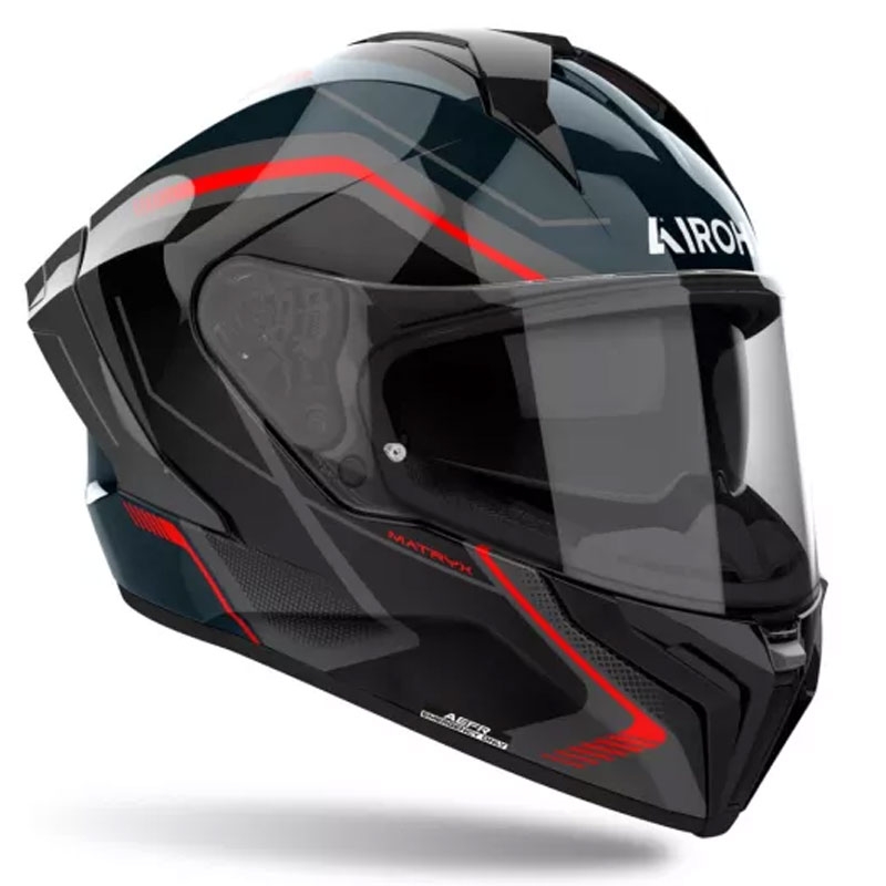Airoh MATRYX Wide Integralhelm Motorrad schwarz-grau-rot