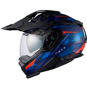 Enduro-Motorradhelm Nexx X.WED3 Trailmania blau-rot