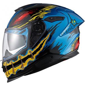 Integrierter Motorradhelm Nexx Y.100R Night Rider blau