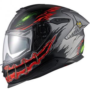 Integrierter Motorradhelm Nexx Y.100R Night Rider dunkelgrau