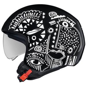Offener Motorradhelm NEXX Y.10 Artville schwarz und weiß