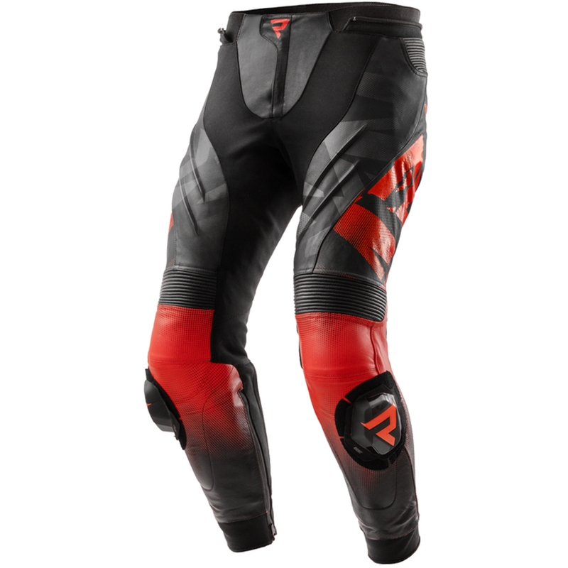 Leder-Motorradhose Rebelhorn Inferno schwarz-fluorot