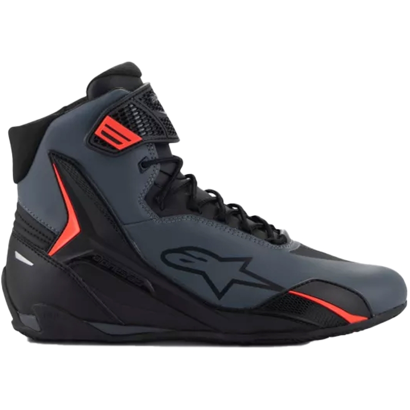 Alpinestars Faster-4 Motorradstiefel schwarz-grau-fluo rot