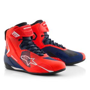 Alpinestars Faster-4 Motorradstiefel MM93 Kollektion fluo rot-blau-weiß