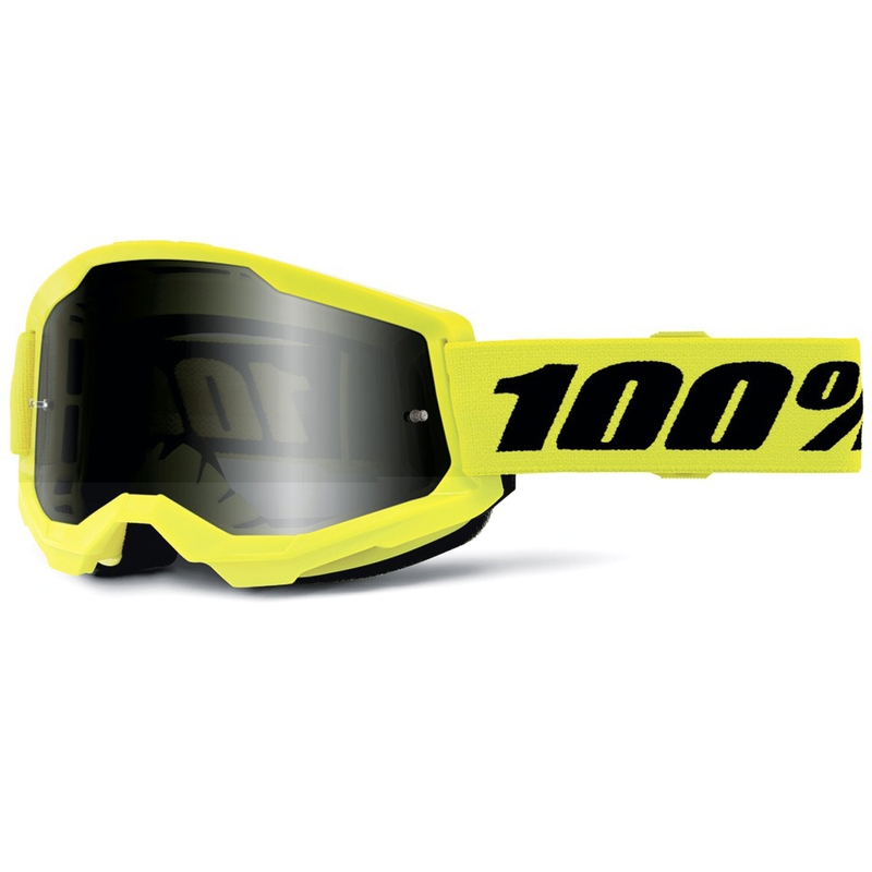 Motocross-Brille 100% STRATA 2 Sandgelb mit doppelt getöntem Plexiglas