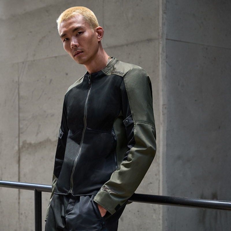 Alpinestars C-1 Air Motorradjacke schwarz-khaki