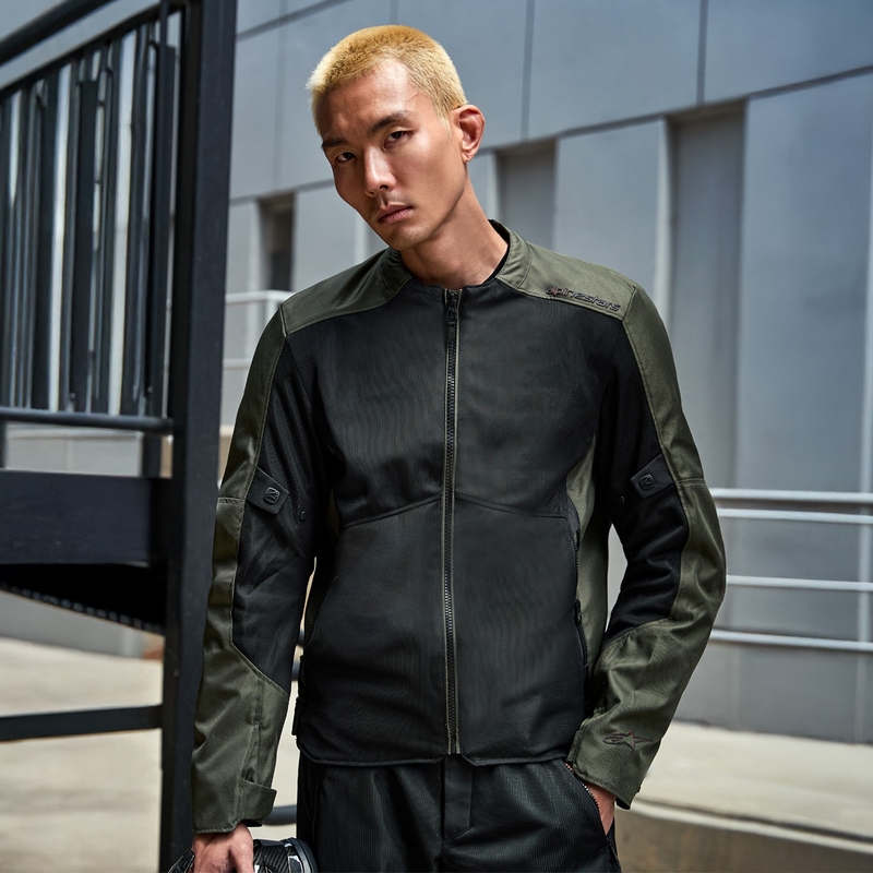 Alpinestars C-1 Air Motorradjacke schwarz-khaki