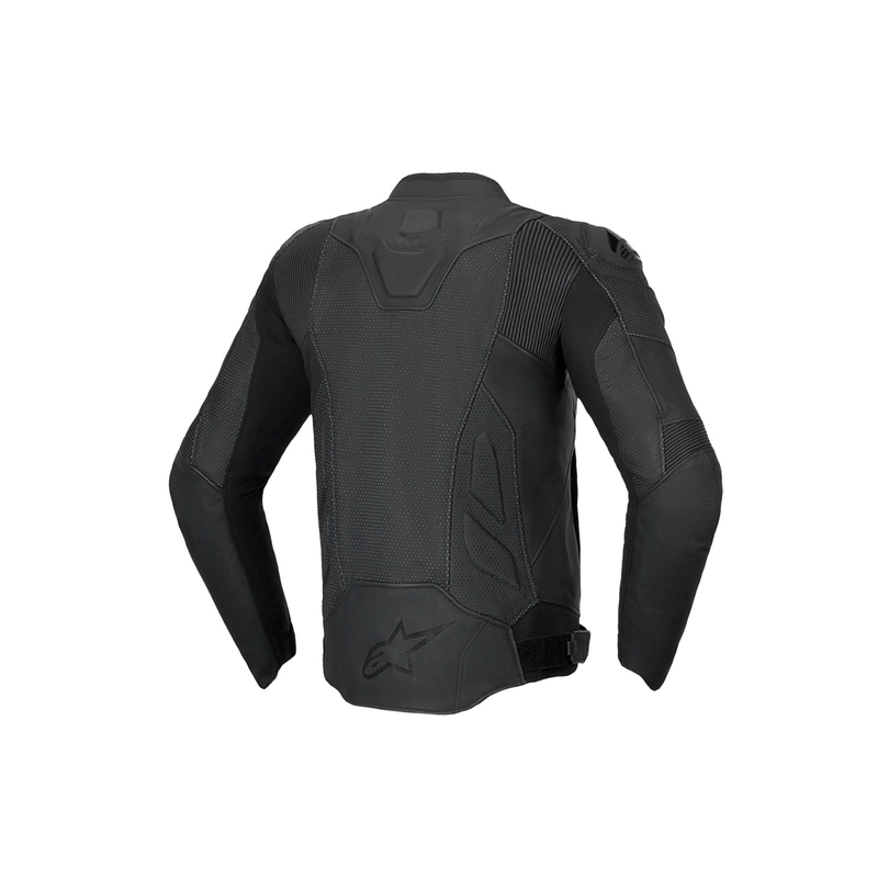 Alpinestars Dusk Airflow Leder-Motorradjacke schwarz-schwarz