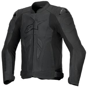 Alpinestars Dusk Airflow Leder-Motorradjacke schwarz-schwarz