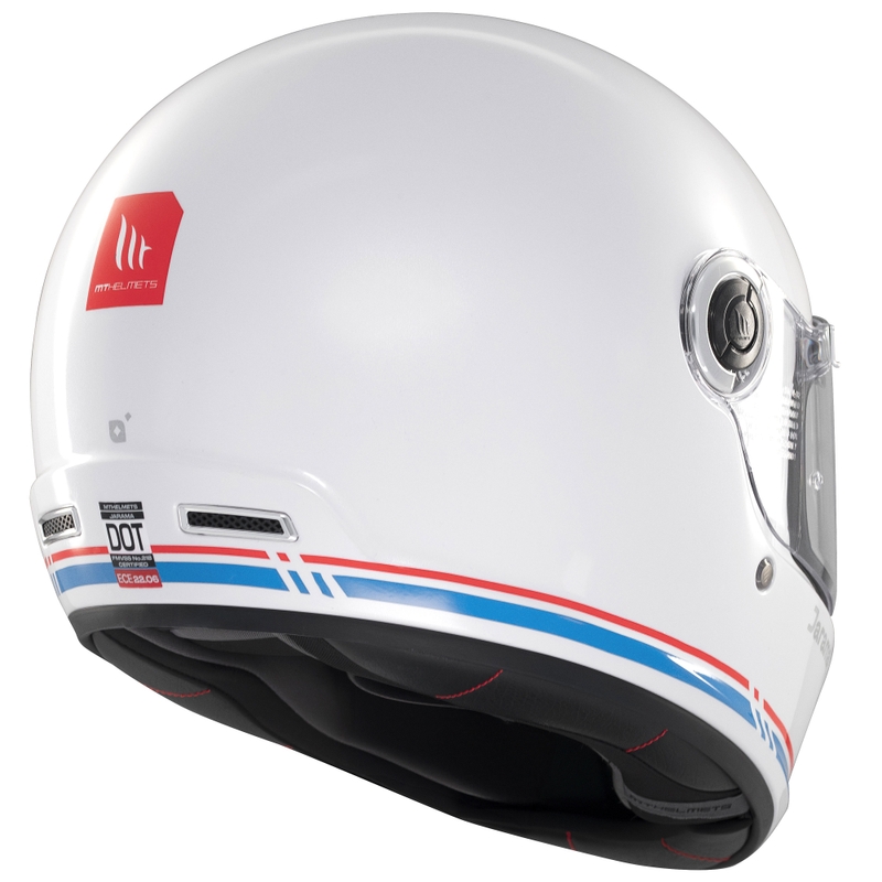 Integralhelm Motorrad MT Jarama SV glänzend weiß