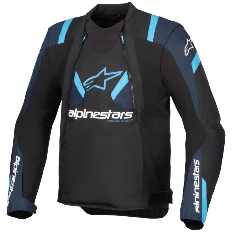 Motorradjacke Alpinestars T-Stunt Air schwarz-blau-hellblau
