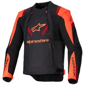 Motorradjacke Alpinestars T-Stunt Air schwarz-neonrot-rot