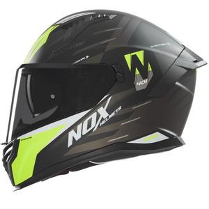 NOX N401 Crower Integralhelm Motorrad matt schwarz-fluo gelb