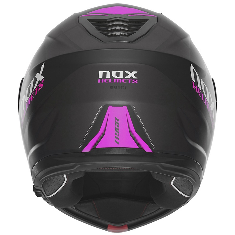 Motorrad-Klapphelm NOX N968 Ultra matt schwarz-pink