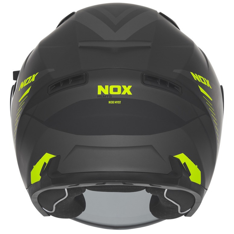 Offener Motorradhelm NOX N130 Myst matt schwarz-fluo gelb